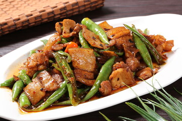 Chinese cuisine, Cantonese cuisine, farmhouse stir fried pork