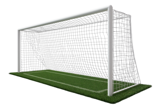 white football soccer goal net, cutout - Powered by Adobe