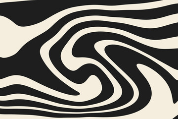 Abstract Wavy Line Background: Fluid Liquid Marble Pattern