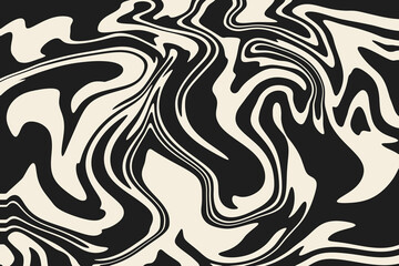 Abstract Wavy Line Background: Fluid Liquid Marble Pattern