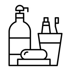 toiletries vector icon