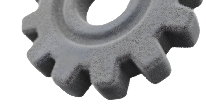 Gray gear detail
