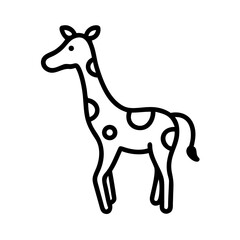 giraffe cartoon isolated on white