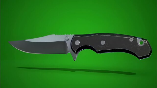 Knife against solid background