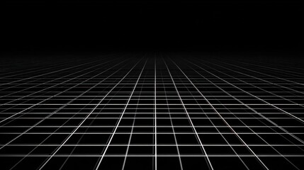 Perspective grid vanishing into dark background