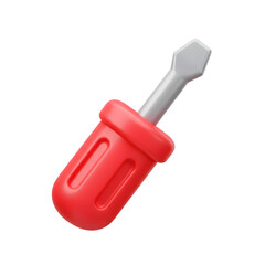 Red Phillips Head Screwdriver 3d rendered, isolated on transparent background
