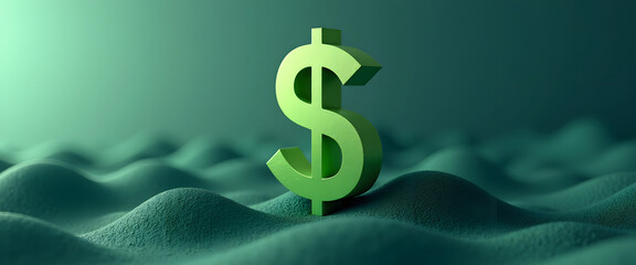 The dollar sign, representing finance and economic growth.