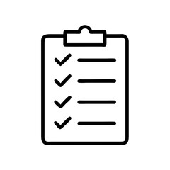 Checklist clipboard icon vector illustration for task management and project planning organization process