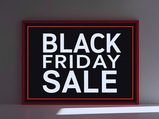 Modern Black and White Promotional Poster for Black Friday