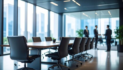 Modern Conference Room Business Meeting Corporate Office Space.