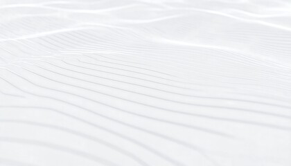 Fototapeta premium Abstract flowing white fabric with subtle textured lines creating a gentle wave like pattern and soft shadows