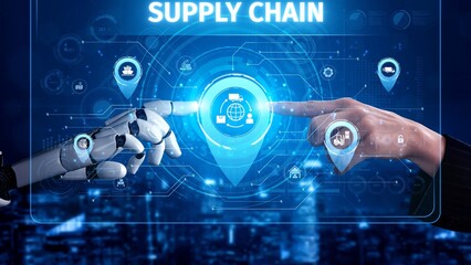 Supply chain processes with data-driven logistics, transportation, and distribution. enhances...