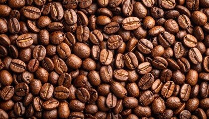 Roasted Coffee Beans Background Texture Close Up.