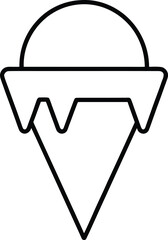 Fototapeta premium ice icon outline vector illustration on transparent background