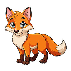 Fototapeta premium red fox cartoon