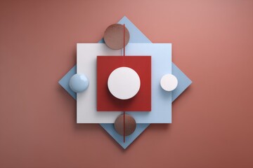 Modern Geometric 3D Background Minimal Abstract Design