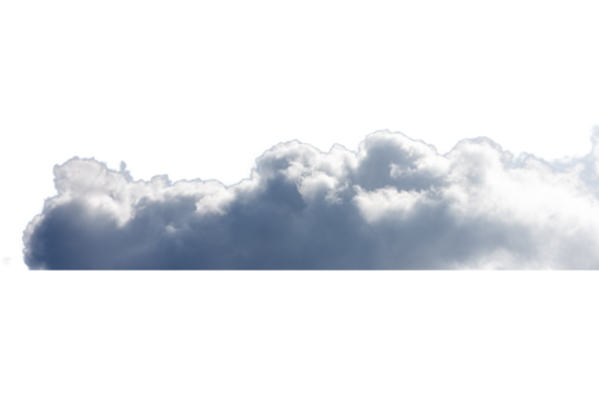 Cloudscape has been developing in gorgeous form.  White background.
