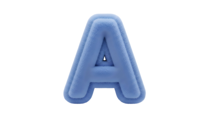 Light purple letter a 3 d design