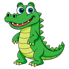 Fototapeta premium cartoon crocodile with a smile