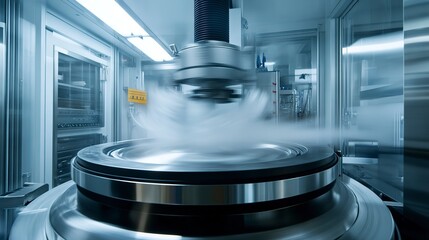 Centrifuge machine in a modern laboratory rapidly spinning samples and conducting experiments