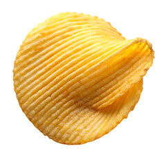 Potato Chip Isolated on White Background Cutout