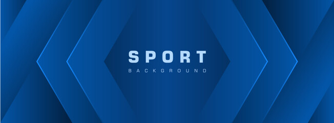 Abstract blue background. Creative sport background. Blue background with dynamic arrow. Simple geometric background.