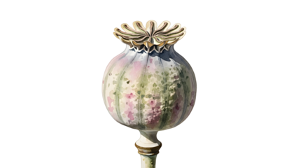 Ornamental poppy seed pod