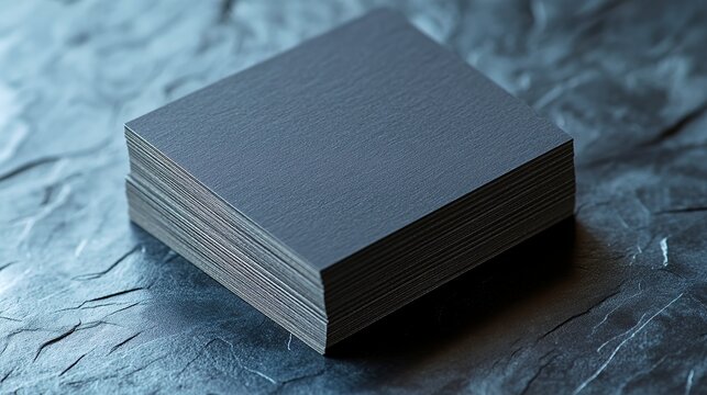 Textured business card mockup showcasing a sleek design in a closeup view on a dark background