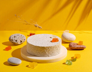 background with a bright yellow backdrop