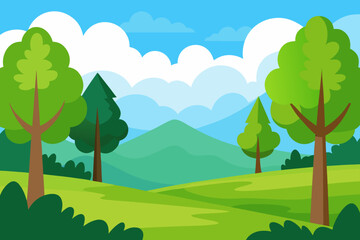 Fototapeta premium landscape with trees