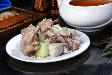 Chinese cuisine, Cantonese cuisine, winter melon and duck soup
