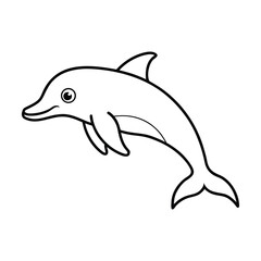 dolphin isolated on white background