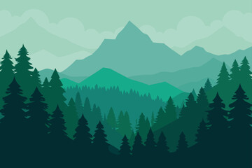 Fototapeta premium mountain landscape with trees