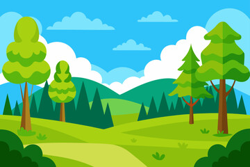 Obraz premium landscape with trees