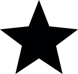 Fototapeta premium Black star icon simple vector graphic