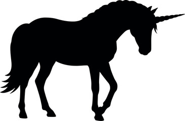 Black unicorn silhouette