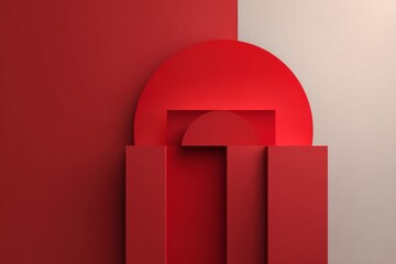 Abstract 3D Render of Clean Geometric Shapes for Branding