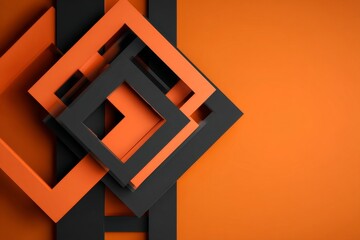 Abstract 3D Render of Clean Geometric Shapes for Branding