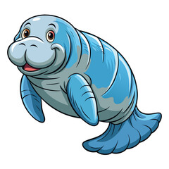 Naklejka premium funny cartoon fish