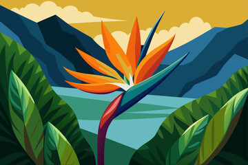 landscape with mountains