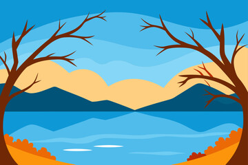 landscape with mountains and sea
