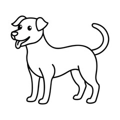 vector illustration of cartoon dog