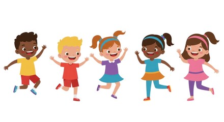 Cartoon girl goalie dives to catch a soccer ball with a happy expression.