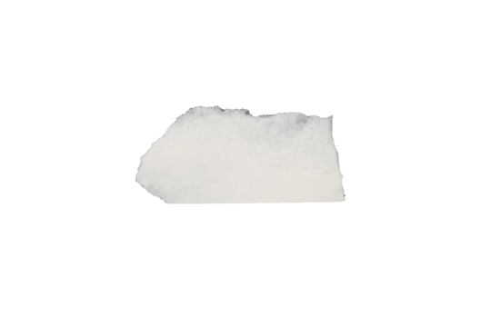 old white paper piece with torn edges isolated on background, PNG