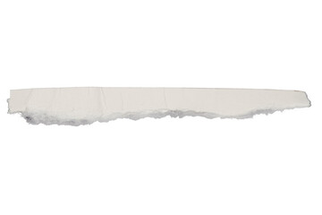 Obraz premium torn white cardboard paper with burnt edges on white background, isolated PNG