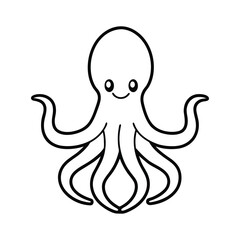 vector illustration of a cartoon octopus