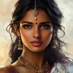 Beautiful indian woman portrait 