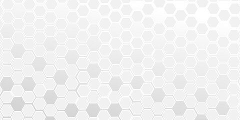 Minimalistic white and gray hexagon pattern with a modern, tech-inspired design. Ideal for backgrounds, presentations, or medical and scientific themes. Clean, abstract, and futuristic layout.
