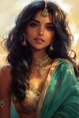 Beautiful indian woman portrait 
