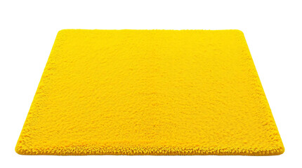 Yellow rectangular carpet isolated on transparent background